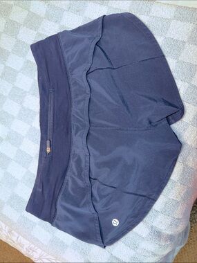 Lululemon Navy Blue speed up shorts